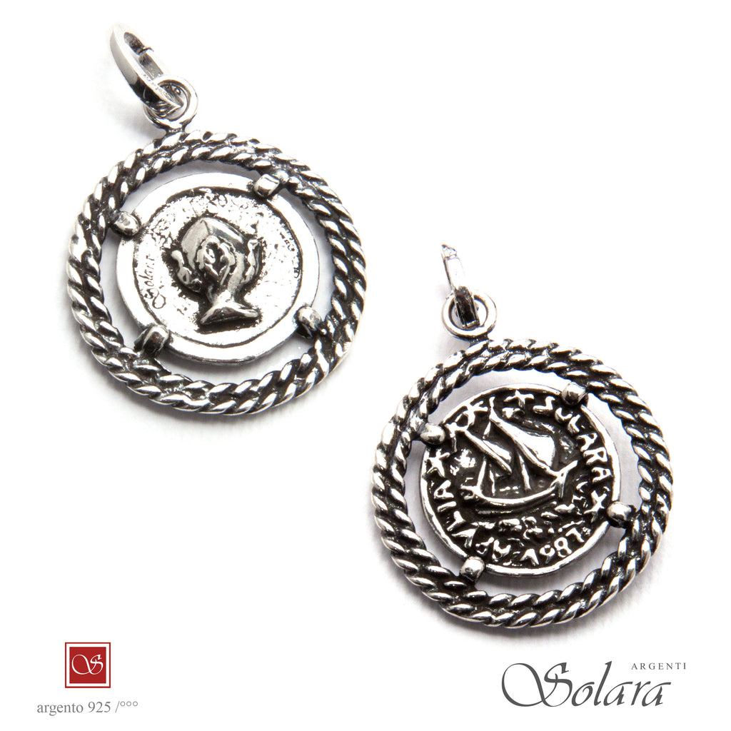 Medaglia brunita - Pomidèfiure e Caravella con ghiera