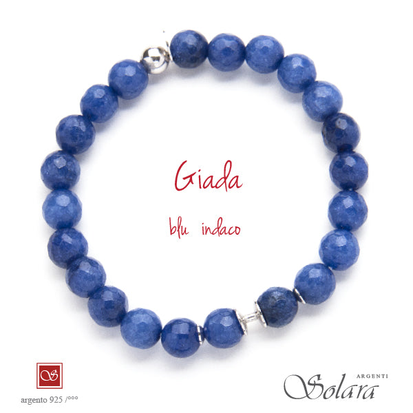 Bracciale CLESSIDRA con giada blu indaco