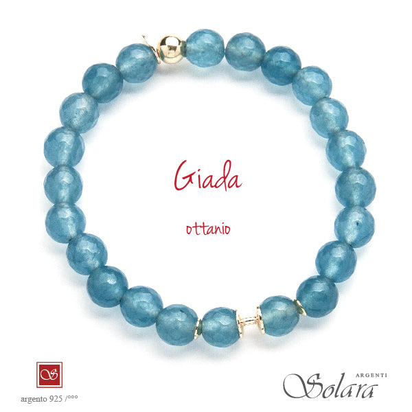 Bracciale CLESSIDRA con giada ottanio