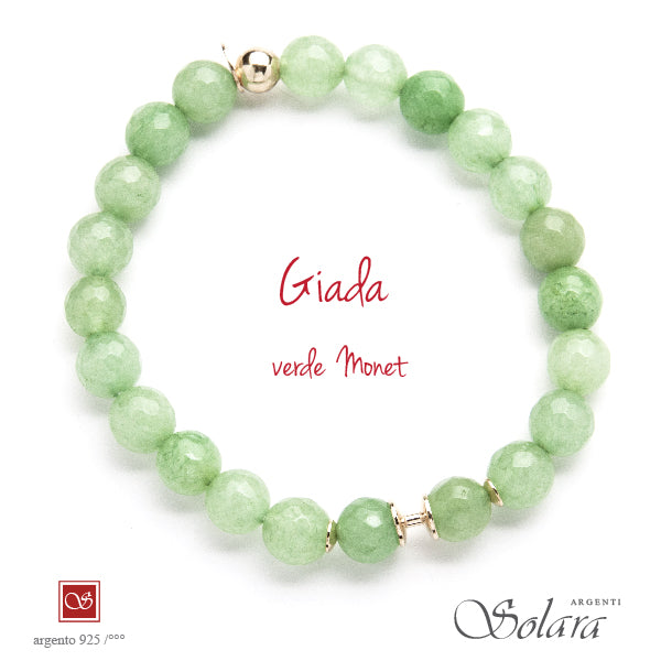 Bracciale CLESSIDRA con giada verde Monet