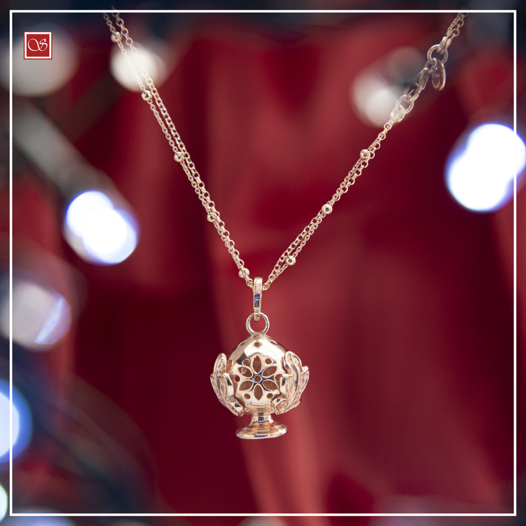 Ciondolo Pomidèfiure Rosè per collana mm.33