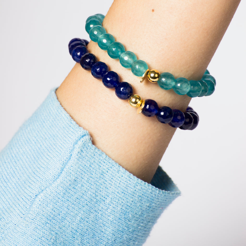 Bracciale CLESSIDRA con giada zaffiro