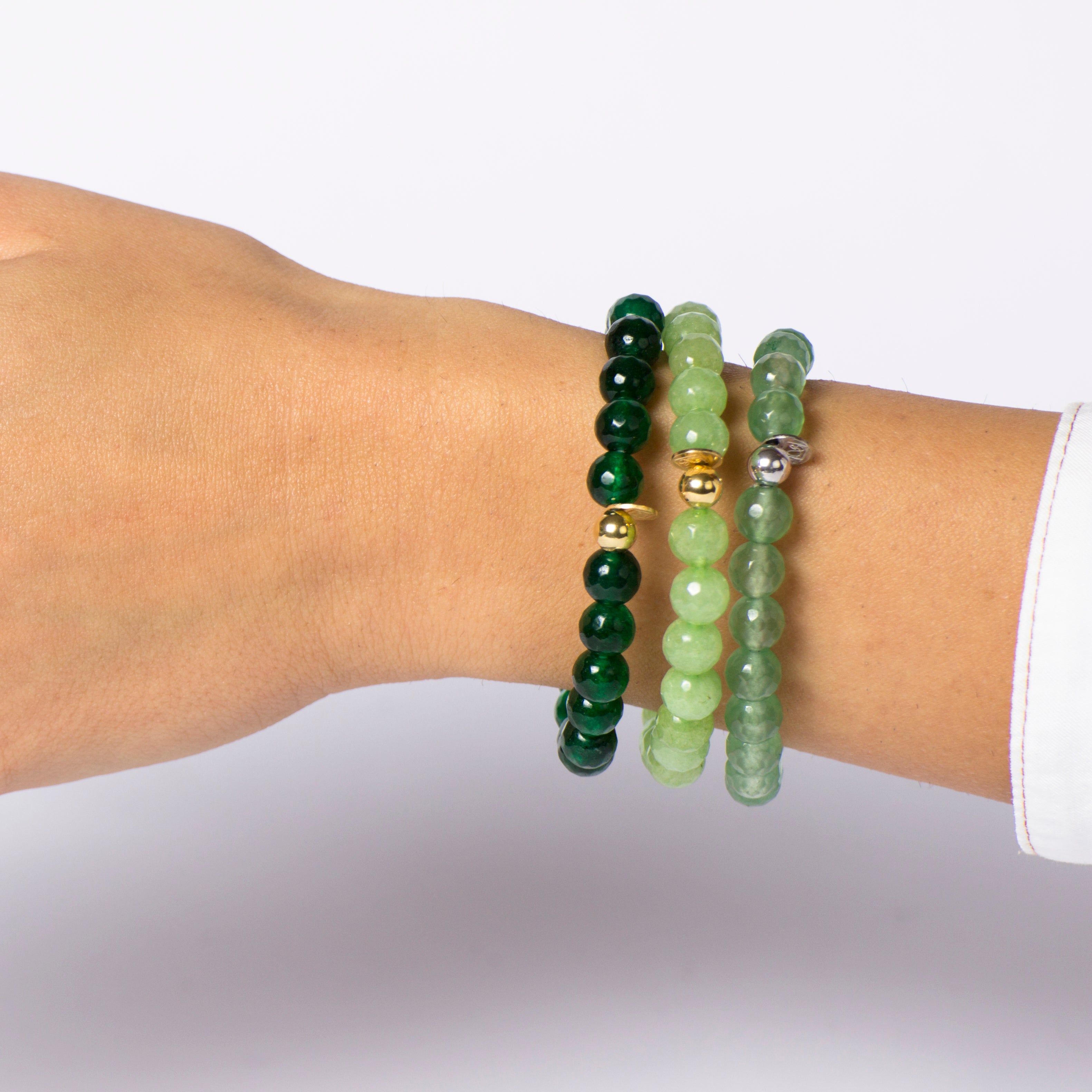 Bracciale CLESSIDRA con giada verde Monet