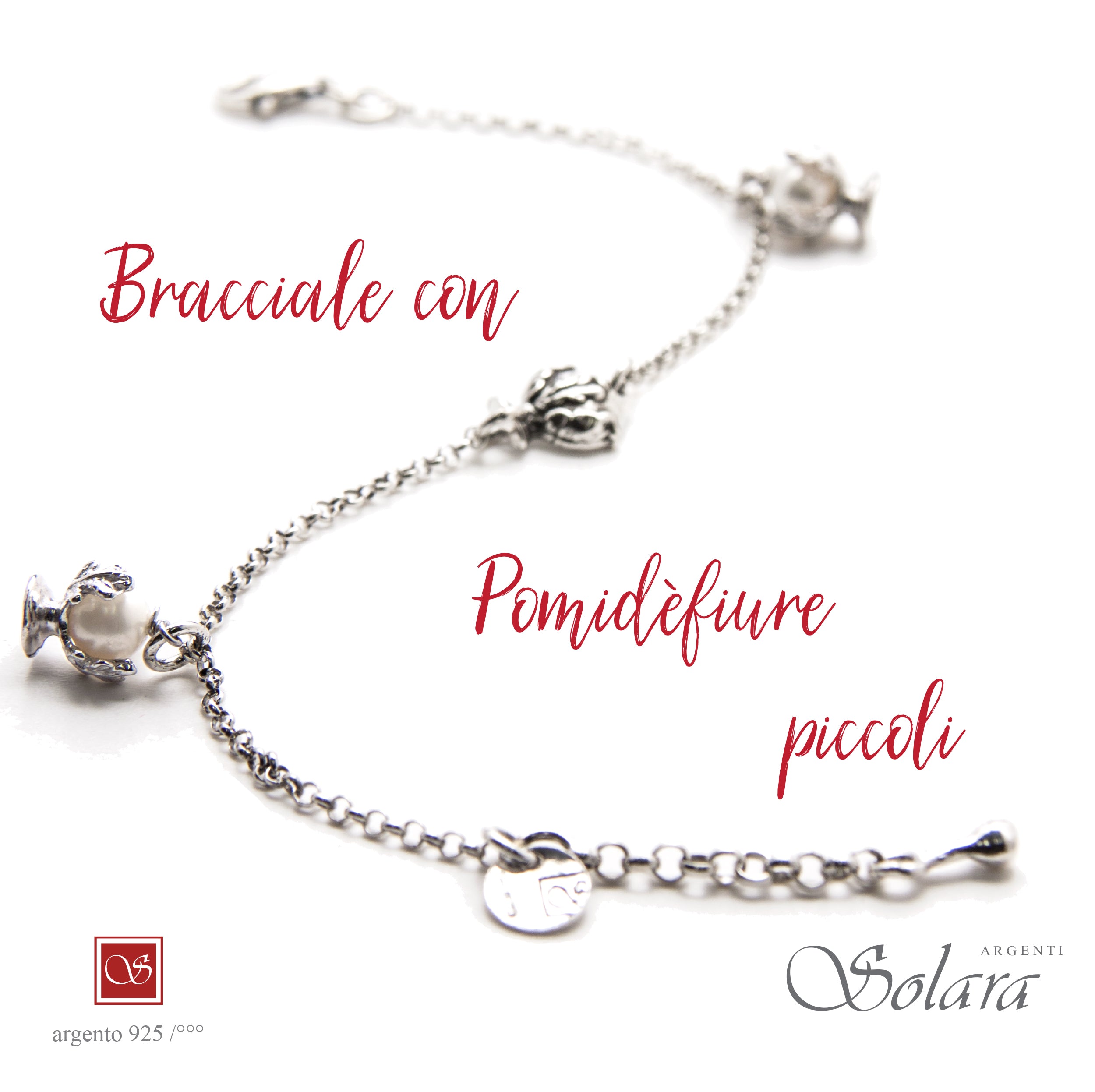 Bracciale con due Pomifèfiure - perla di Kobe - argento