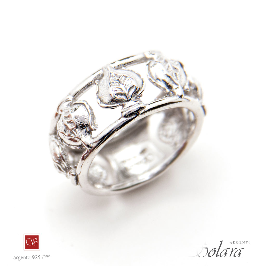 Anello dorato con 7 Pomidèfiure  - misura 13-16-18