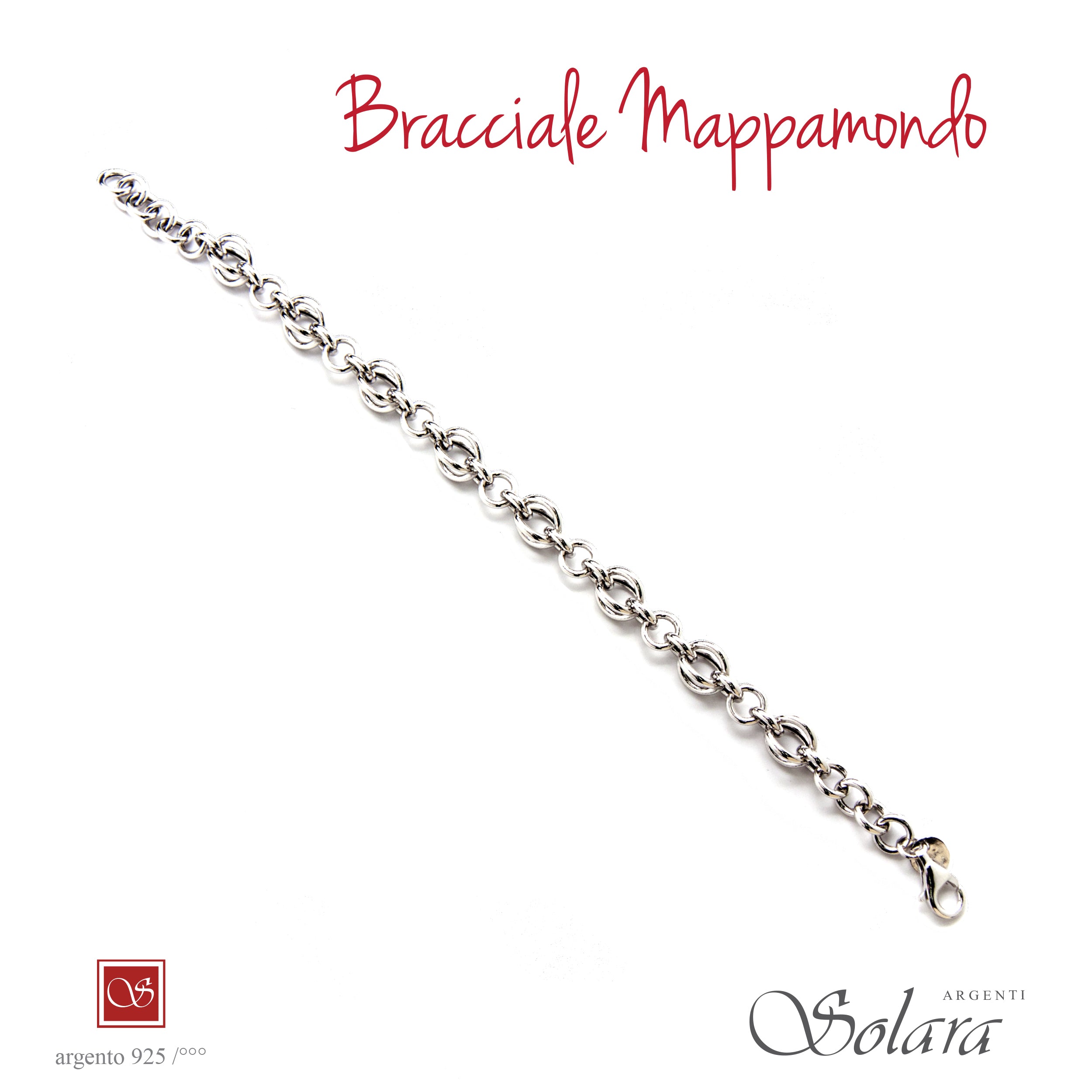 Bracciale MAPPAMONDO in argento  925/°°°