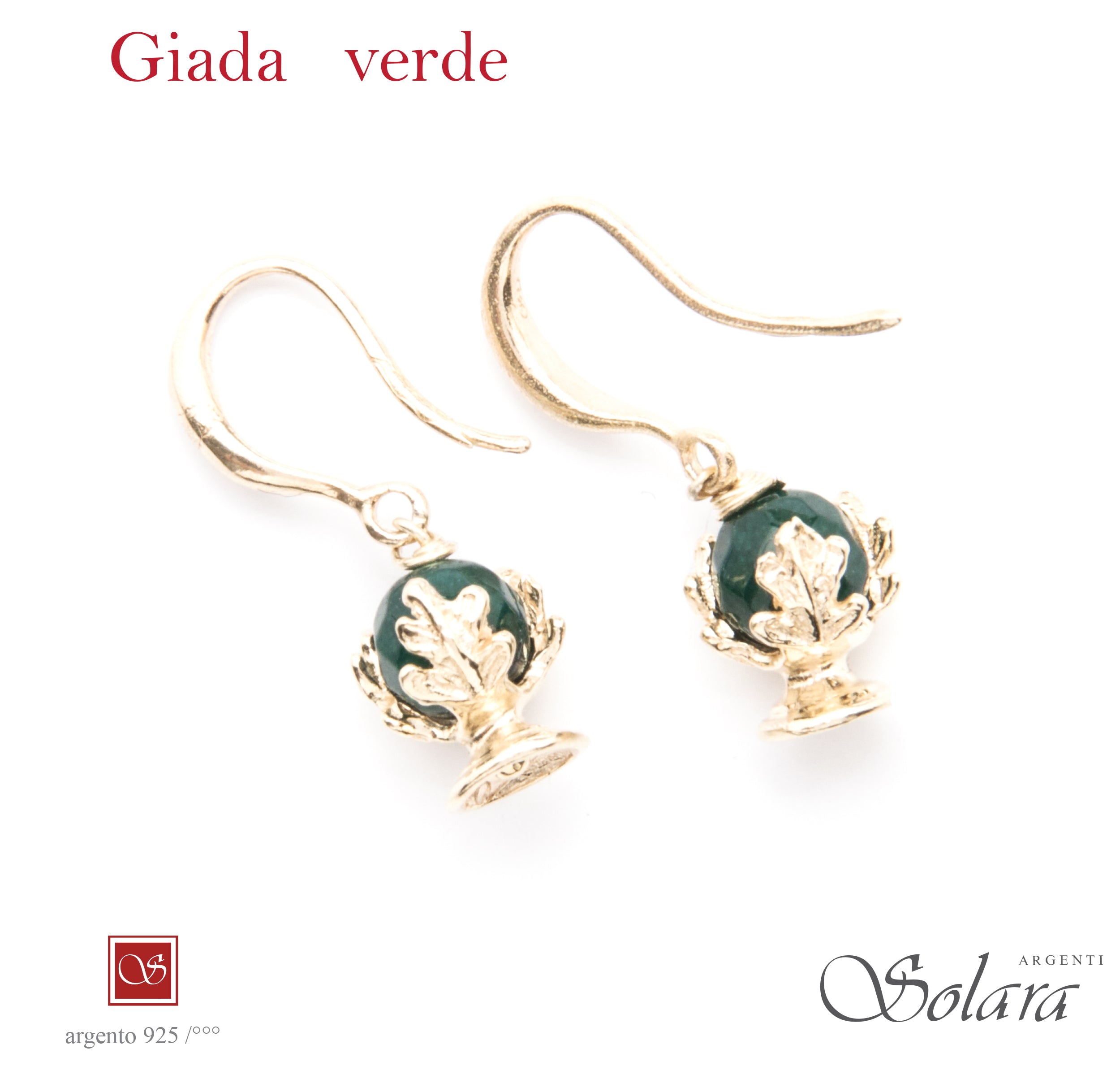 Orecchini con monachina - micro - GIADA VERDE