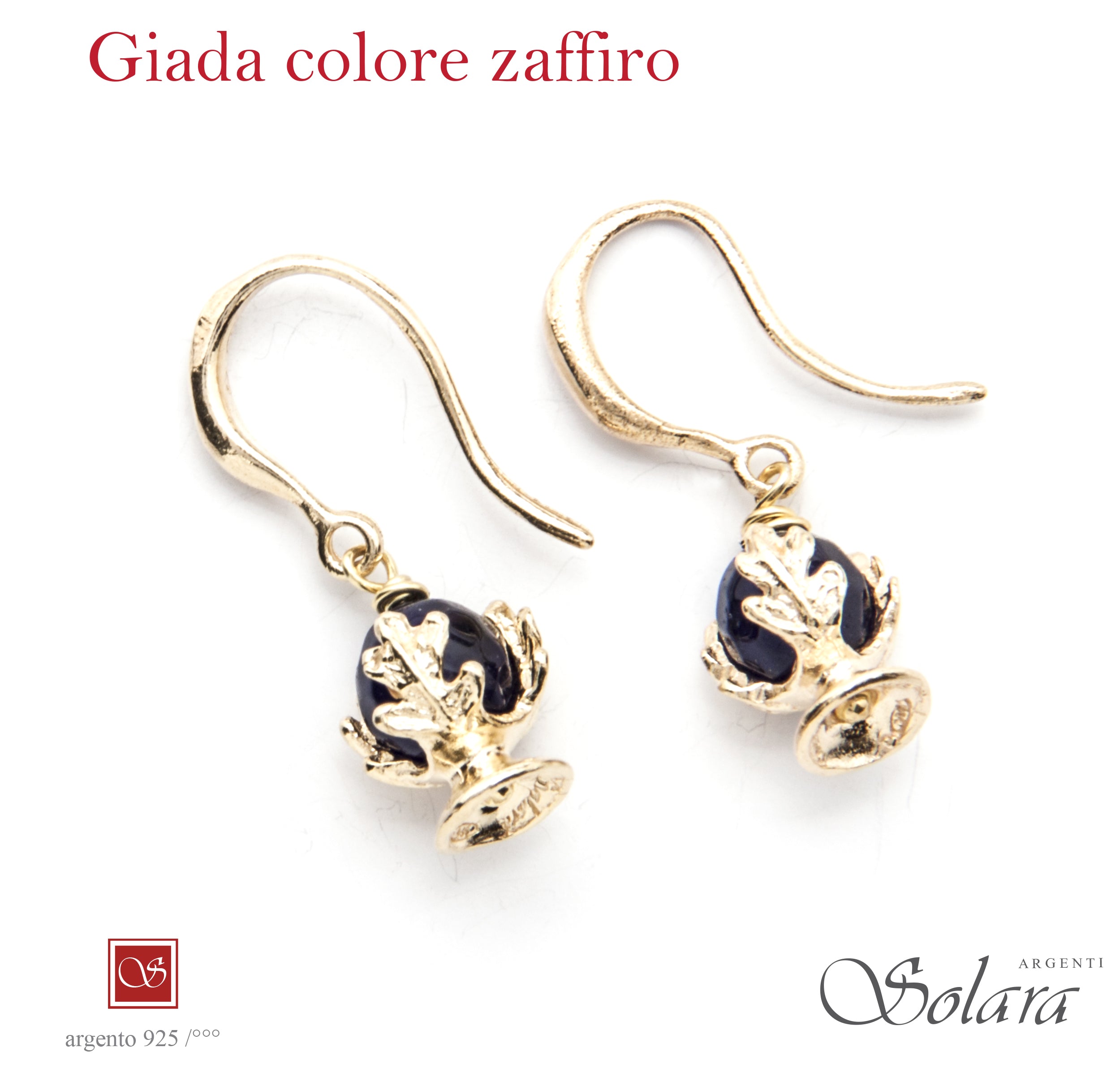 Orecchini con monachina - micro - GIADA colore ZAFFIRO