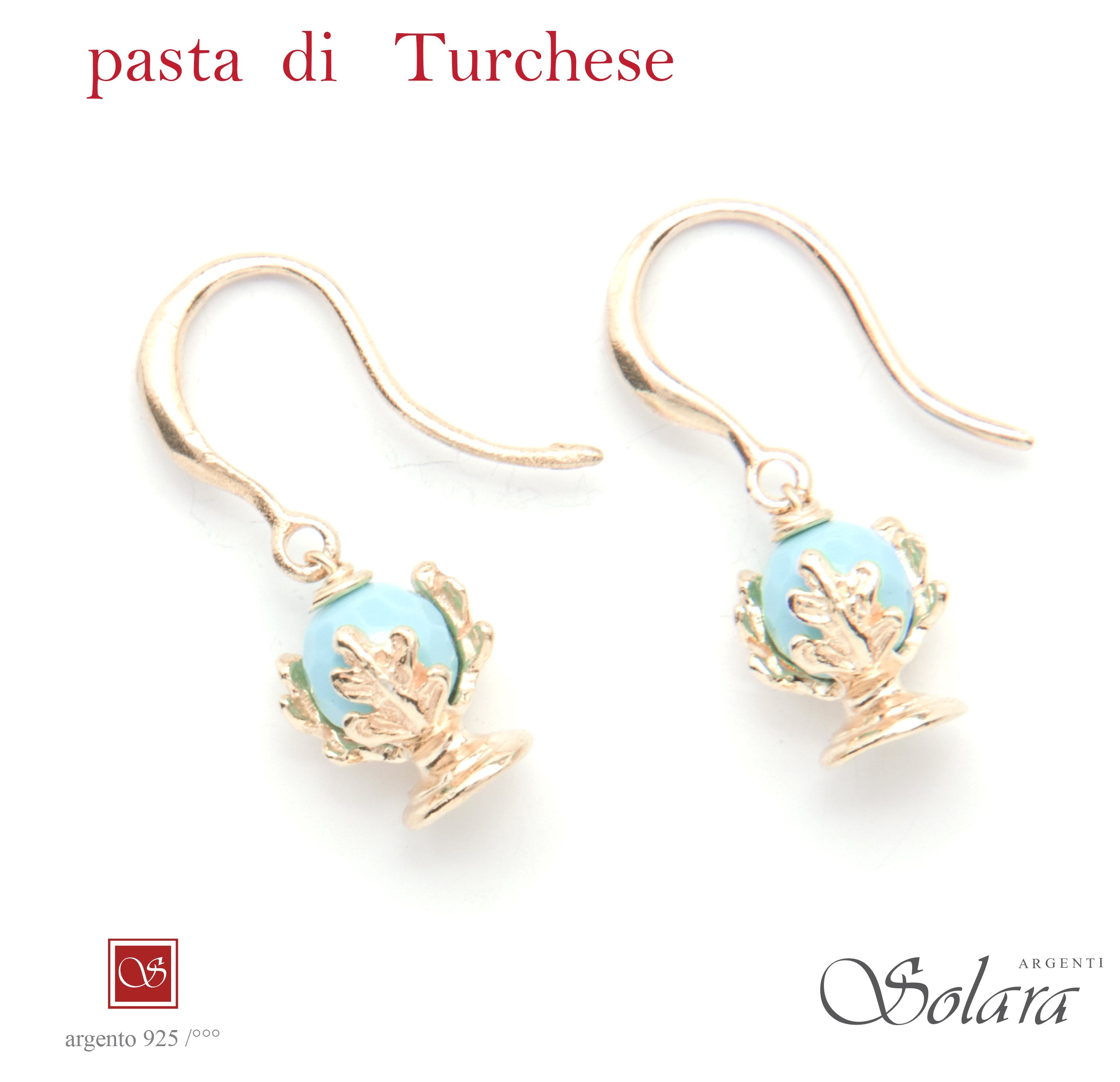 Orecchini con monachina - micro - PASTA DI TURCHESE