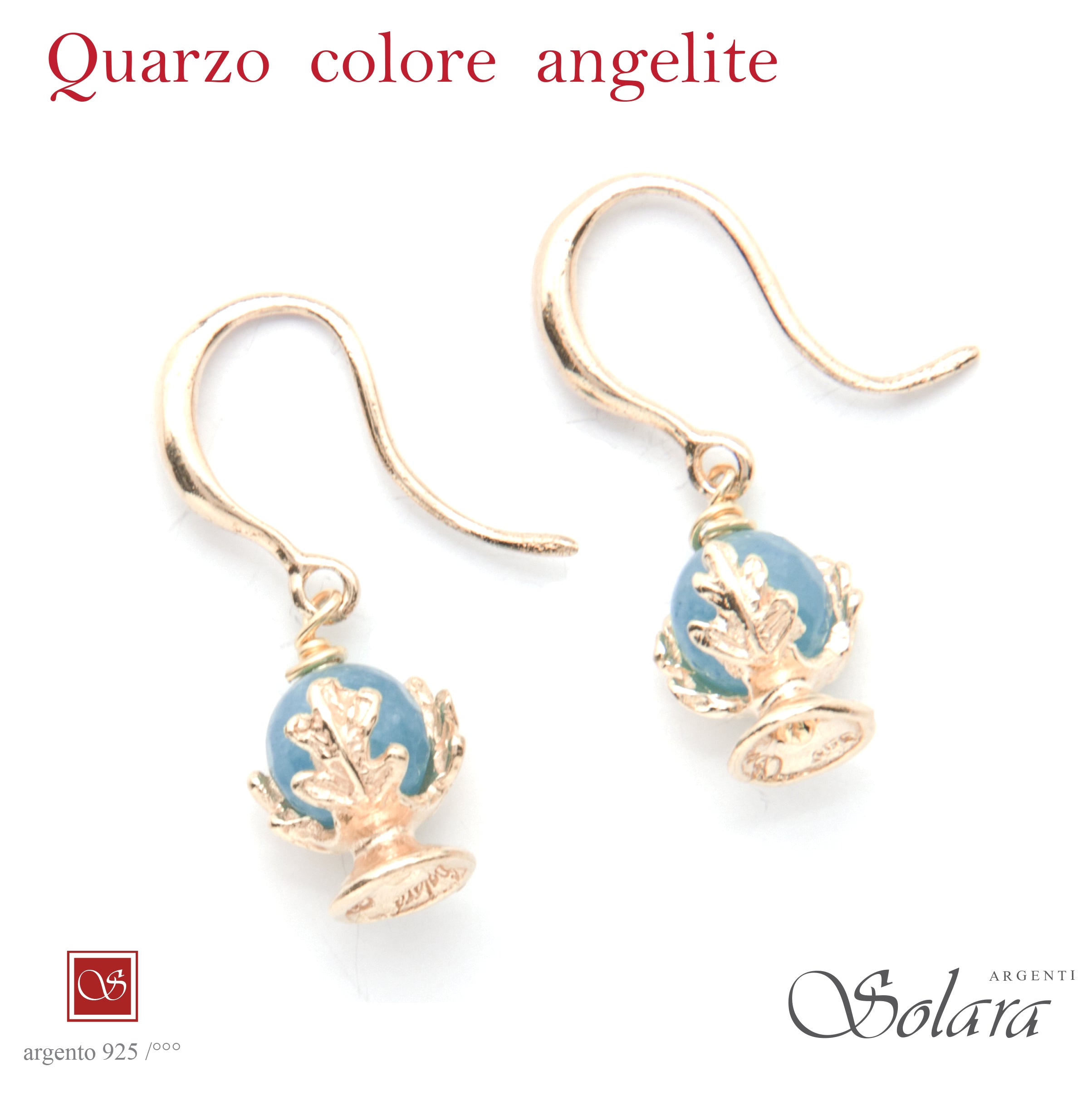 Orecchini con monachina - micro - QUARZO  ANGELITE