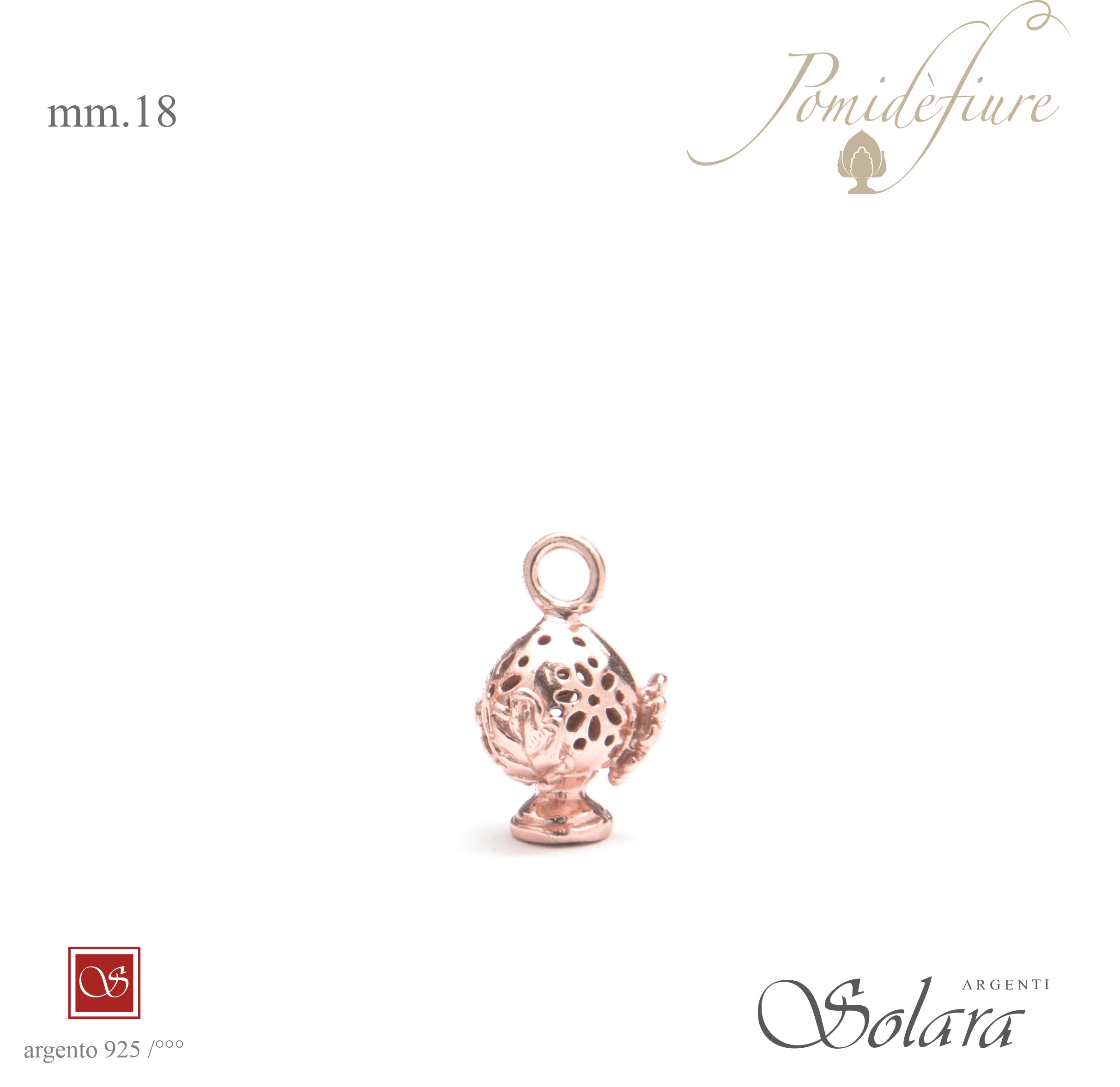 Ciondolo Pomidèfiure traforo Rosè - I^ mis - mm.18