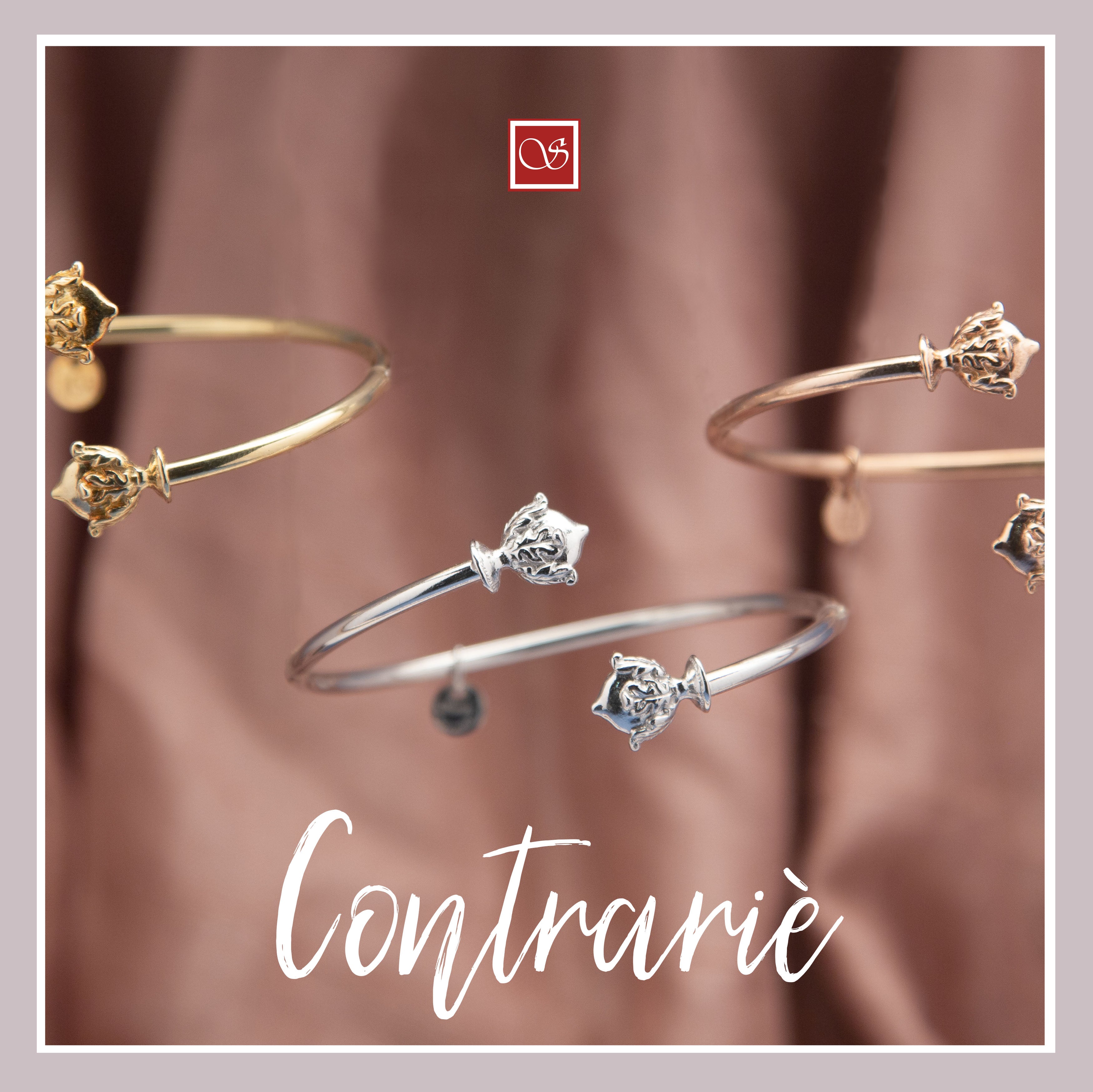 Bracciale contrariè Pomidèfiure piatti - dorato