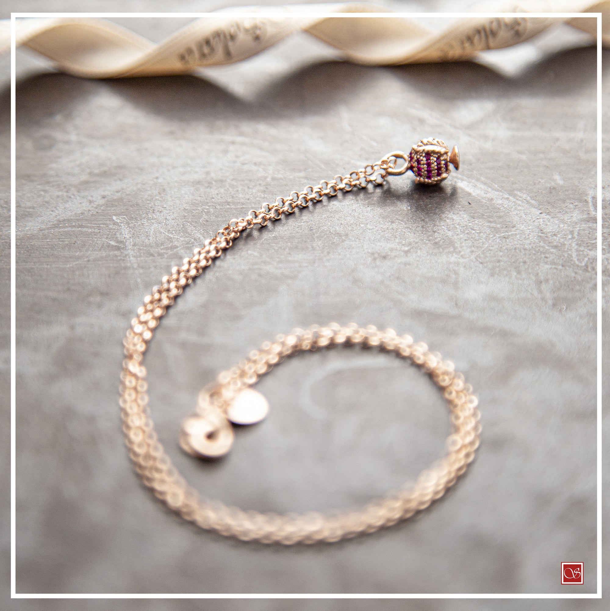 Collana rose' con Pomidèfiure micro e cubic zirconia ROSA