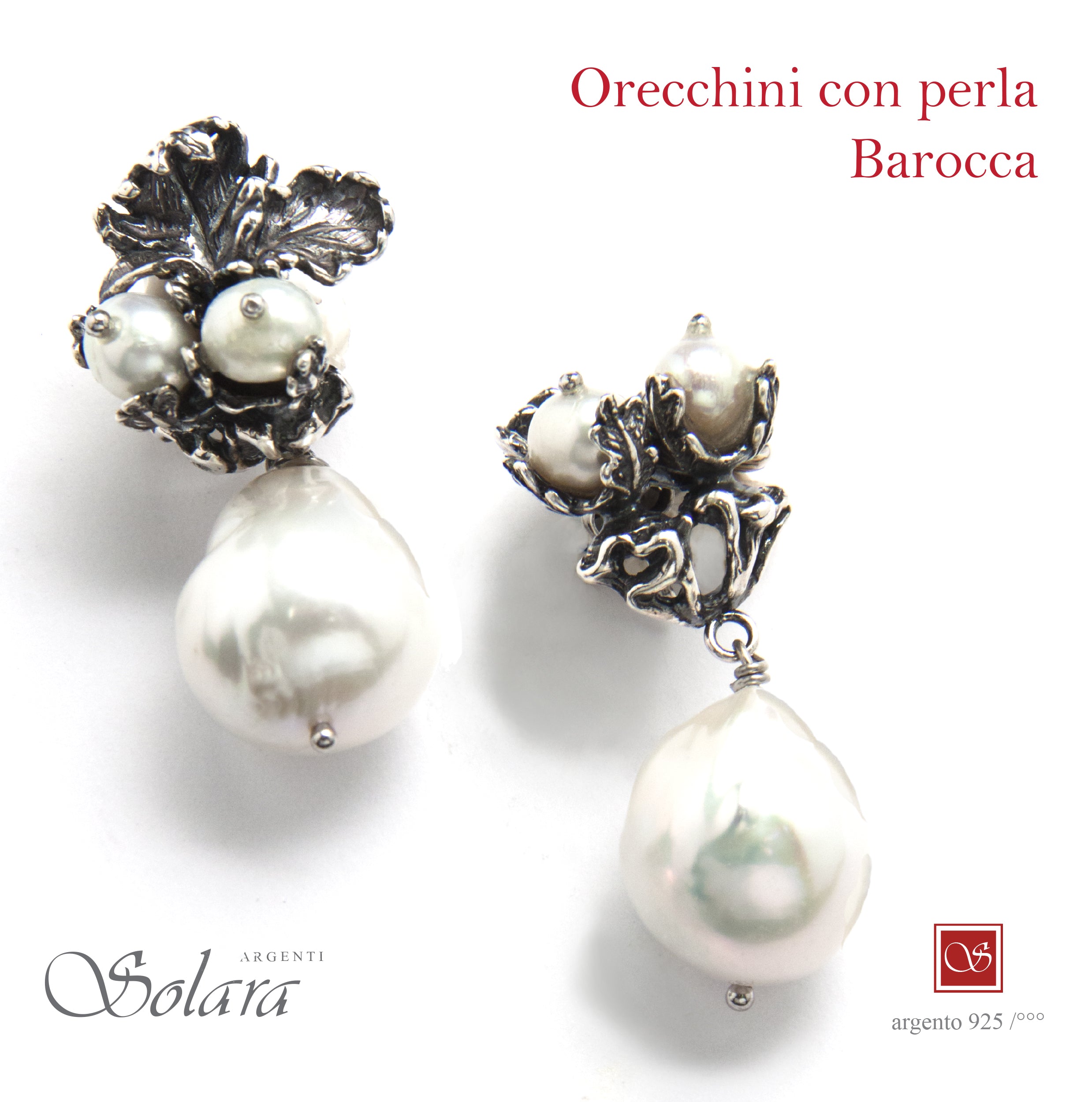 Orecchini LIBERTY con perla Barocca