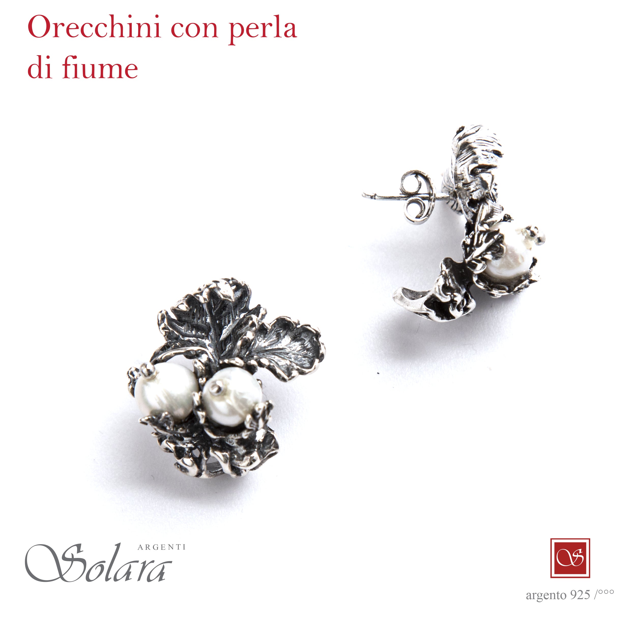 Orecchini LIBERTY mini con perla di fiume