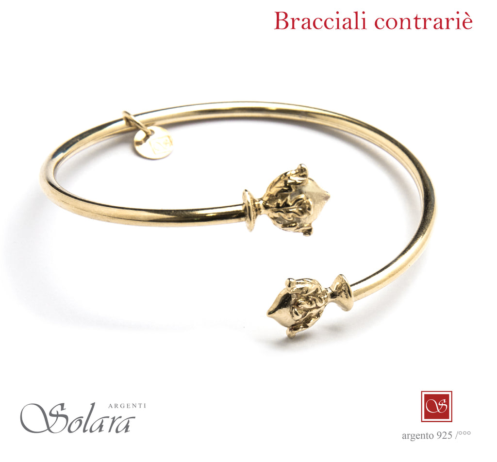 Bracciale contrariè Pomidèfiure piatti - dorato