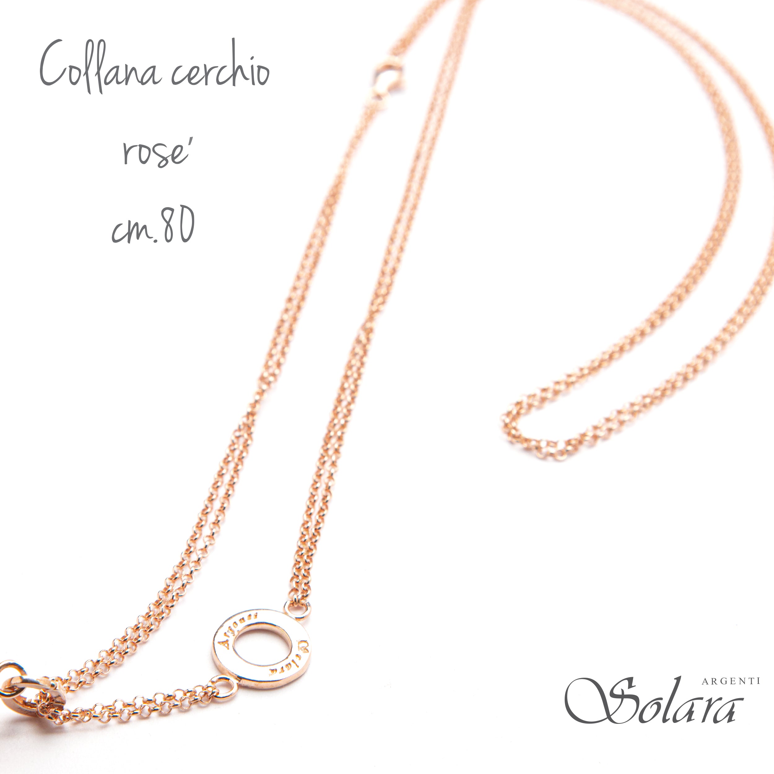 Collana con CERCHIO cm.80 - ROSE'