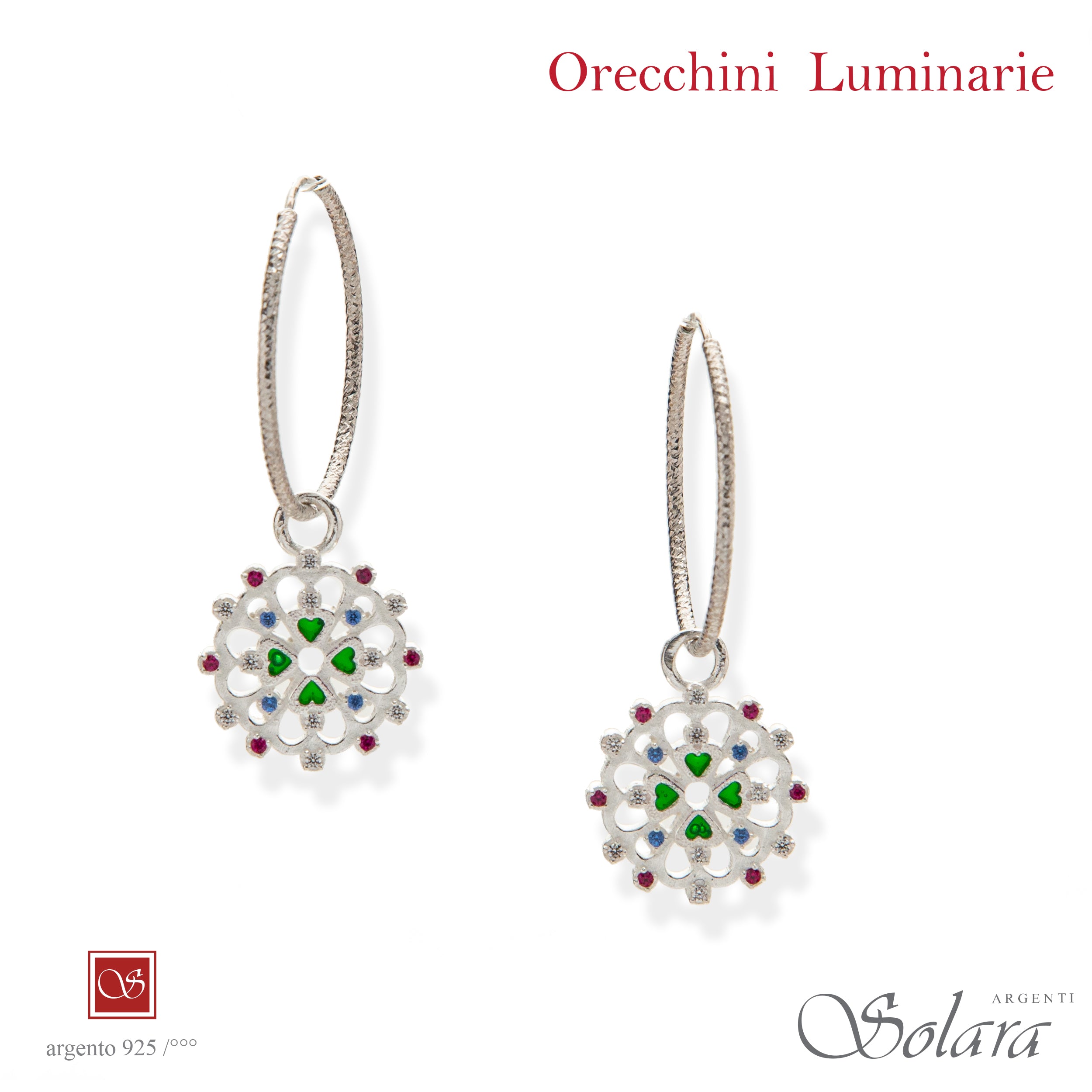 Orecchini Luminarie - rodiato