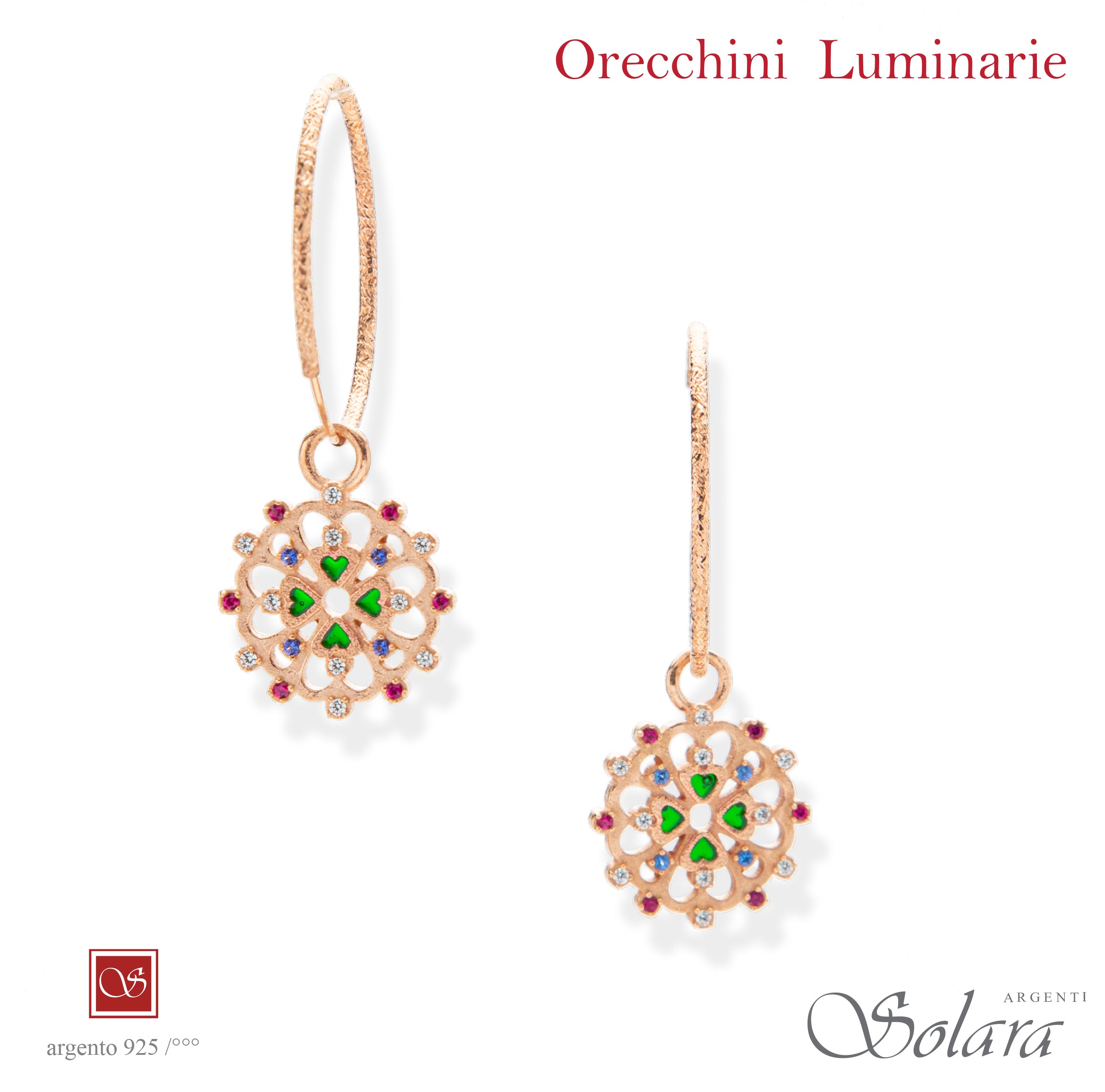 Orecchini Luminarie - rosè