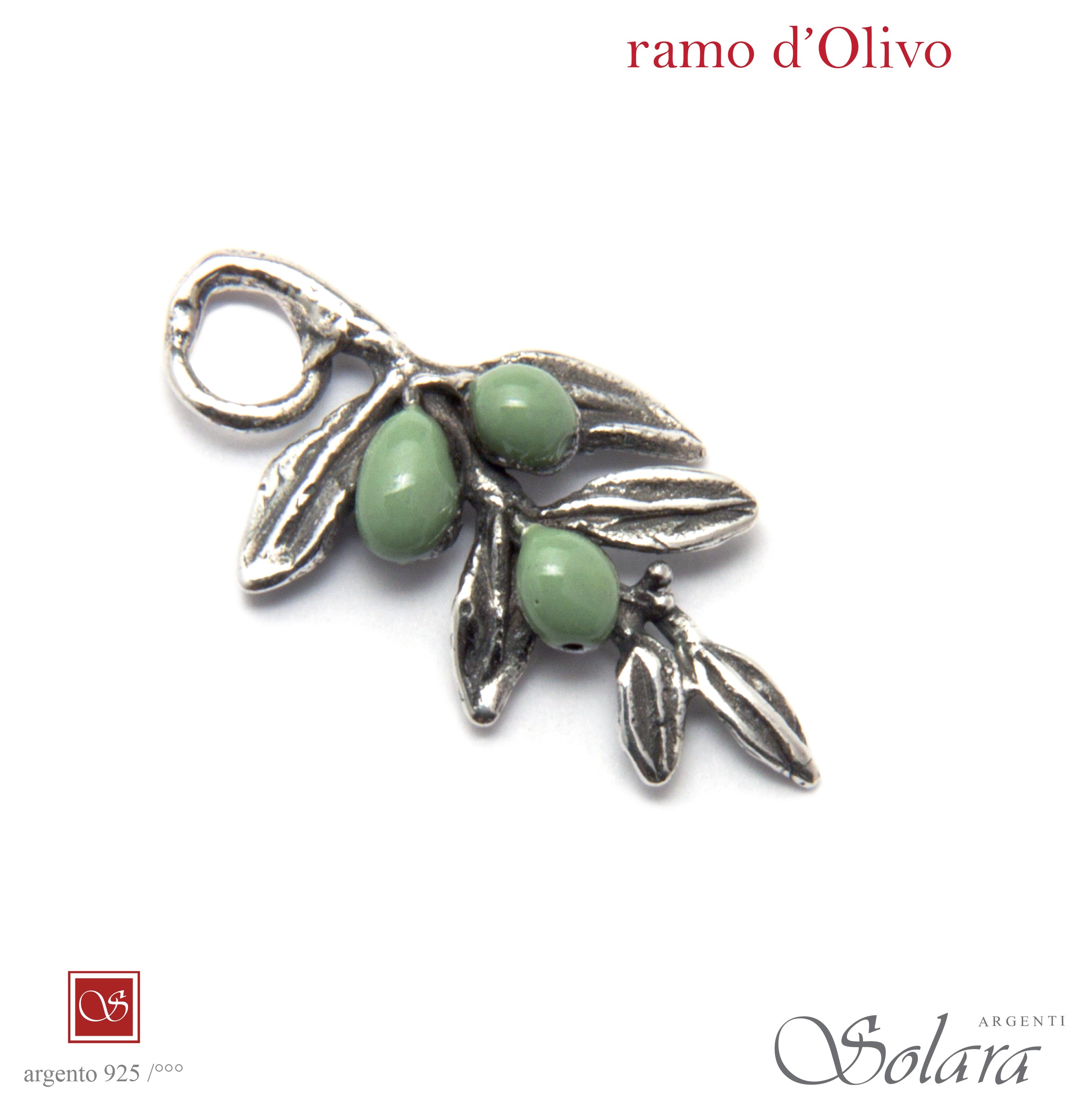 ramo d'olivo - smaltato