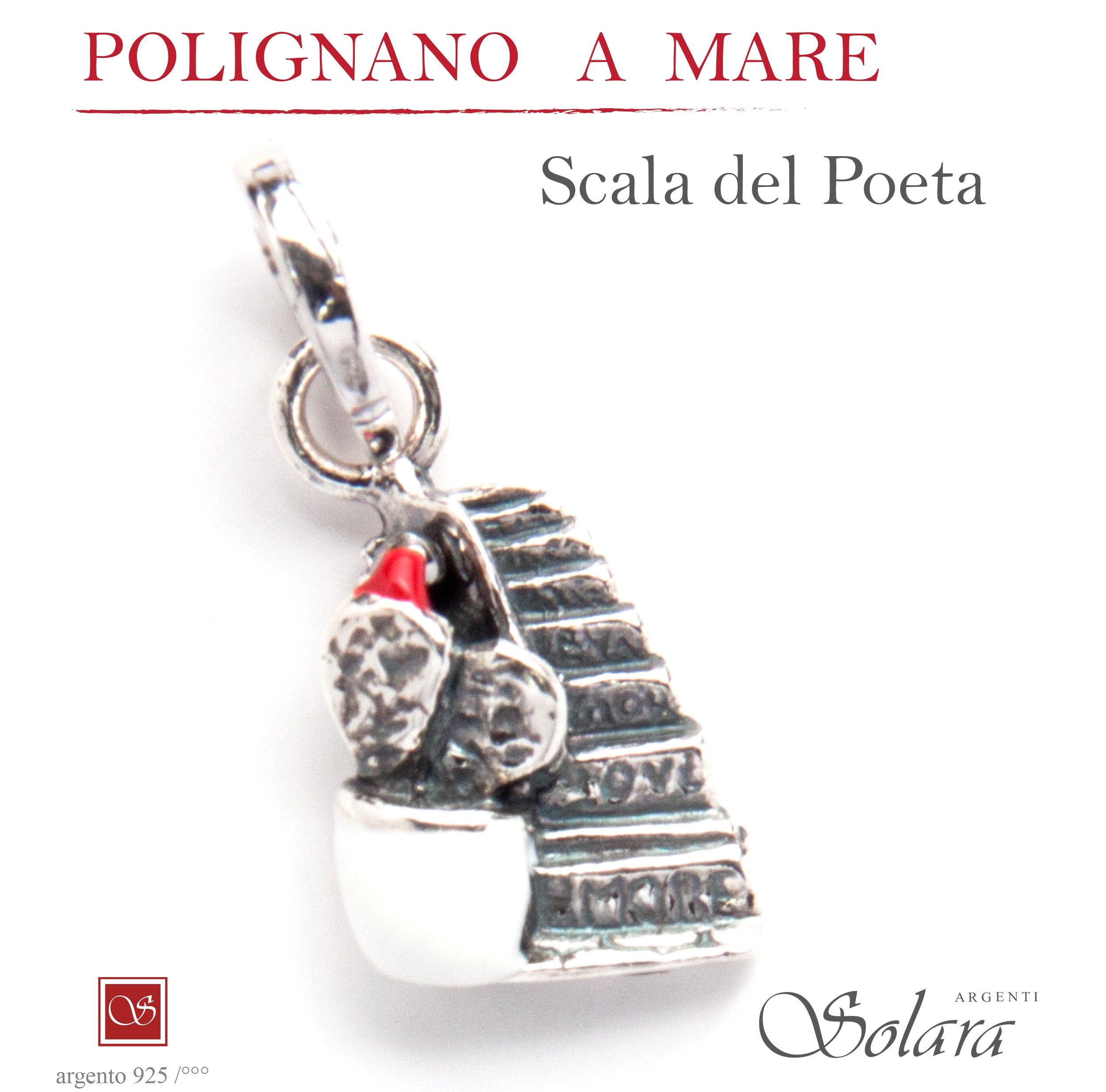 Polignano a Mare - Scala del Poeta - smalto rosso
