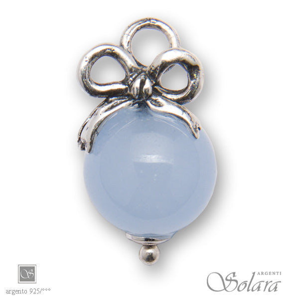 Fiocco brunito - giada celeste polvere